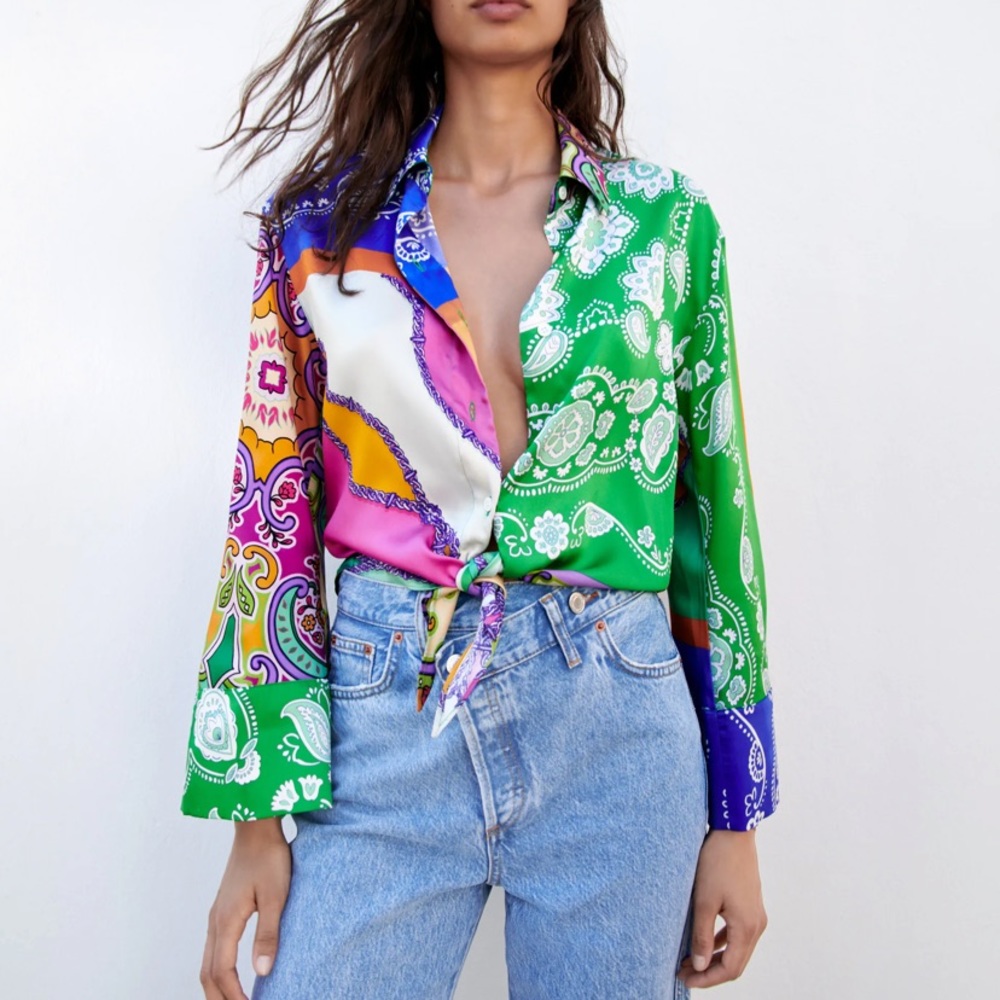 Zara Patchwork Blouse